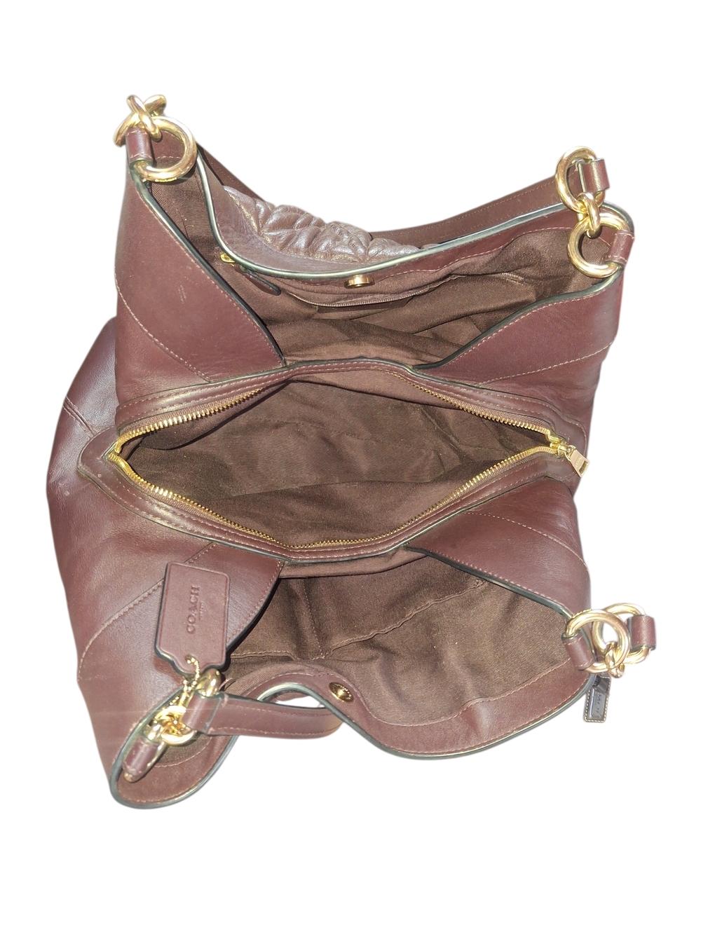 Coach Lexy Quilted Leather Shoulder Bag in Brown - Picture 5 of 9